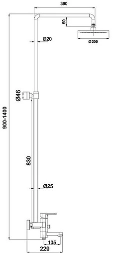 Душевая система со смесителем для ванны Timo Beverly хром SX-1060/00 (2019)
