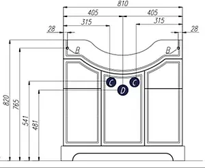 Тумба-умывальник напольная Aquaton Элен 85 белый 1A2187K1EN010, 4