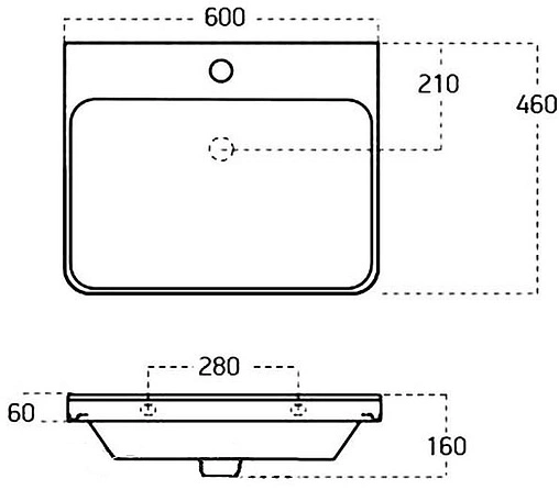 Раковина Sanovit luxury 60 белый 11060-KL