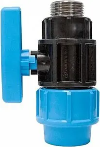 Кран шаровый с переходом на пнд трубу 32мм x 1"н Джилекс 9165 Кран шаровый с переходом на пнд трубу 32мм x 1"н Джилекс 9165, 4