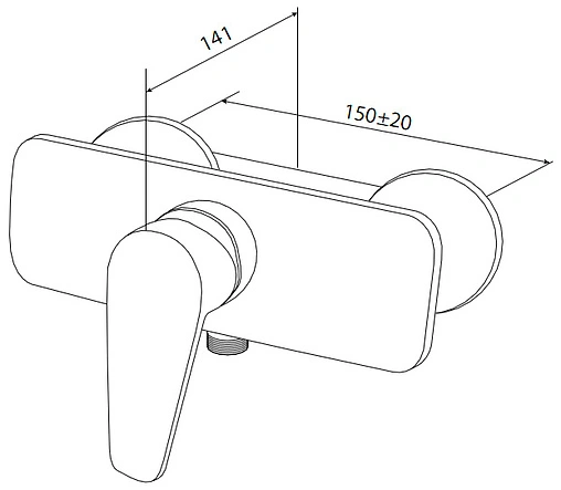 Смеситель для душа Am.Pm Inspire хром F5020000 Смеситель для душа Am.Pm Inspire хром F5020000