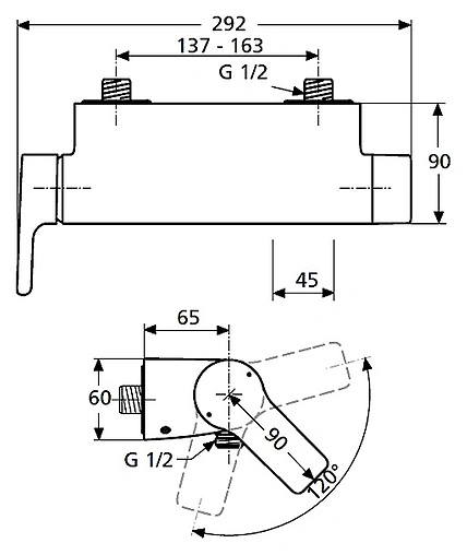 Смеситель для душа Ideal Standard Attitude хром A4603AA Смеситель для душа Ideal Standard Attitude хром A4603AA