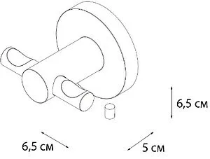 Крючок двойной Fixsen Hotel хром FX-31005C Крючок двойной Fixsen Hotel хром FX-31005C, 2