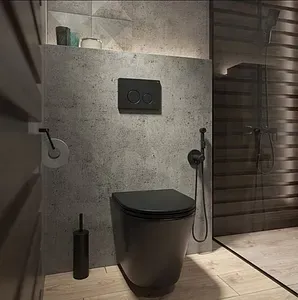 Клавиша смыва для унитаза IDDIS Unisteel 001 UNS01MBi77 черный матовый, 4