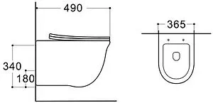 Унитаз подвесной безободковый Aquatek Классик белый AQ1112-00, 2