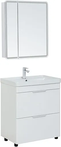 Тумба под умывальник напольная Aquanet Ирис new 71 белый глянец 00310153