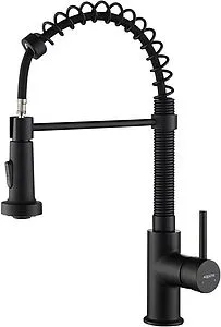 Смеситель для кухни с гибким изливом Aquatek Европа чёрный матовый AQ1387MB Смеситель для кухни с гибким изливом Aquatek Европа чёрный матовый AQ1387MB, 1