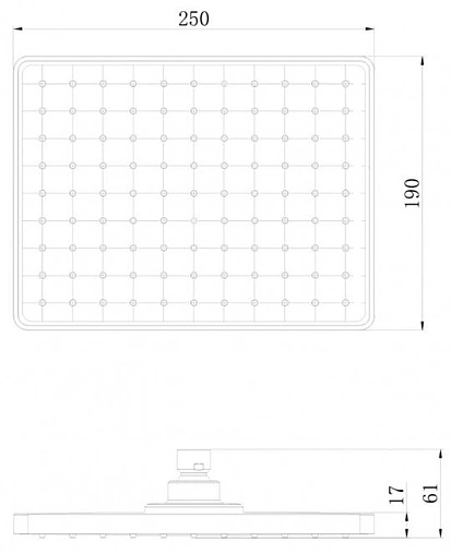 Лейка верхнего душа Swedbe Calypso белый/хром 5056