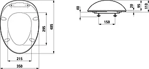 Крышка-сиденье для унитаза с микролифтом Laufen Alessi One белый 8.9297.1.000.000.1, 2