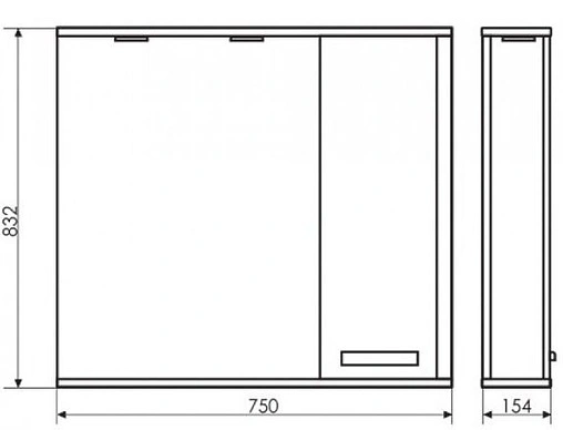 Шкаф-зеркало Comforty Тулуза 75 белый/cосна лоредо 00003121662CF