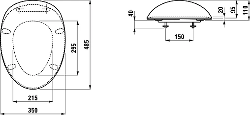 Крышка-сиденье для унитаза с микролифтом Laufen Alessi One белый 8.9297.1.000.000.1