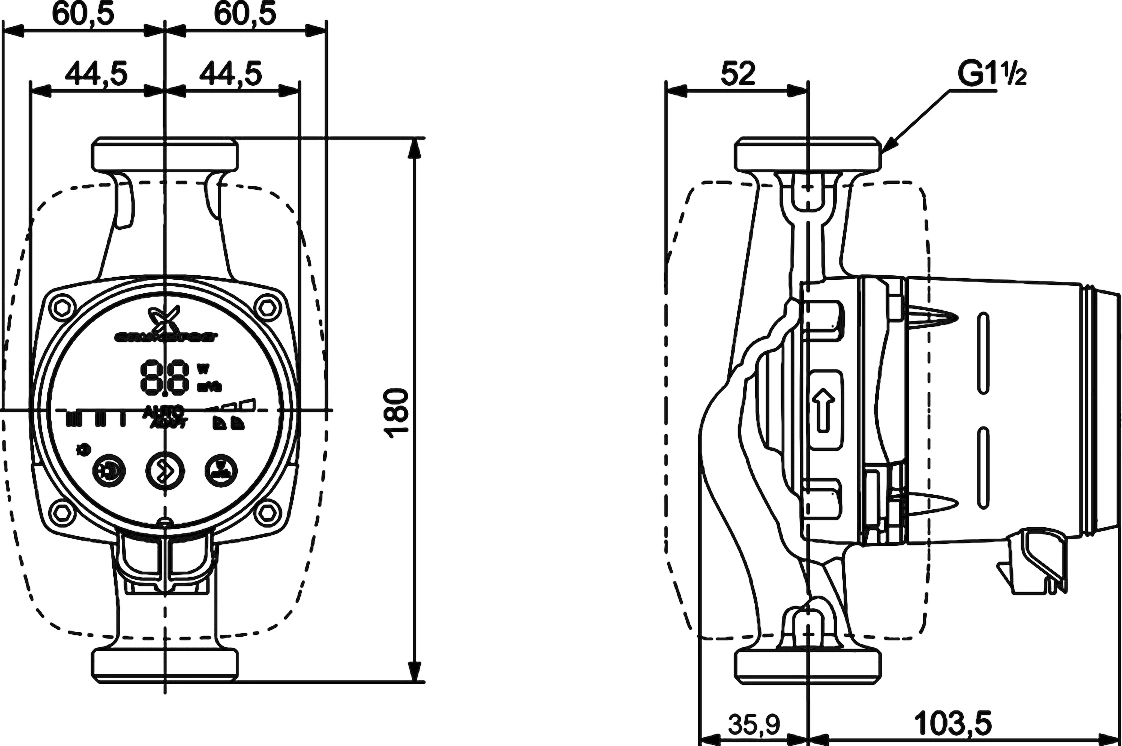 Насос циркуляционный Grundfos Alpha2 25-60 98520749
