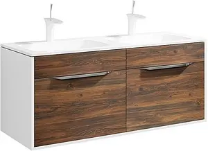 Тумба-умывальник подвесная Aqwella Malaga 120 крафт тёмный/белый Mal.01.12/CD+Mal.12.04.D Тумба-умывальник подвесная Aqwella Malaga 120 крафт тёмный/белый Mal.01.12/CD+Mal.12.04.D, 1