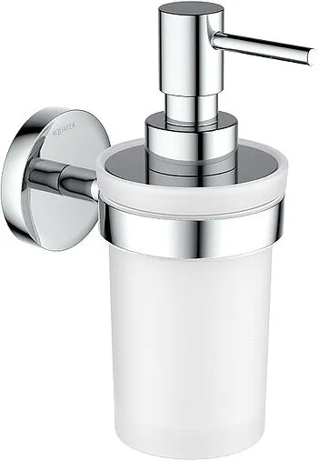 Дозатор для жидкого мыла Aquatek Европа хром/белый AQ4105CR