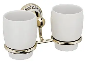 Стакан двойной Fixsen Bogema gold золото/белый с рисунком FX-78507G, 1