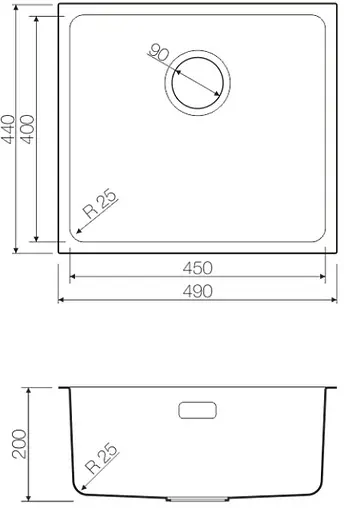 Мойка кухонная Omoikiri Tadzava 49-U/I-GM вороненая сталь 4993076