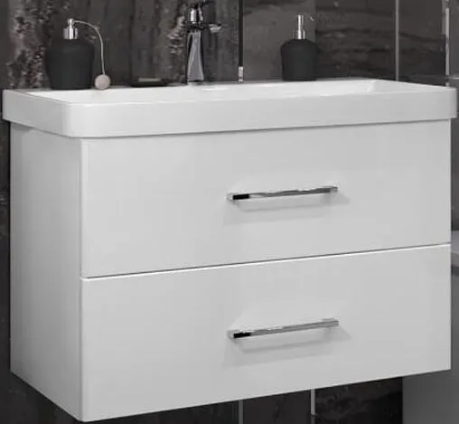 Тумба-умывальник подвесная Opadiris Арабеско 80 белый 00-00005553+03080