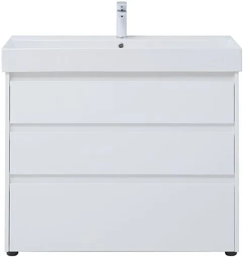 Тумба-умывальник напольная Aquanet Nova Lite 100 белый глянец 00302478+