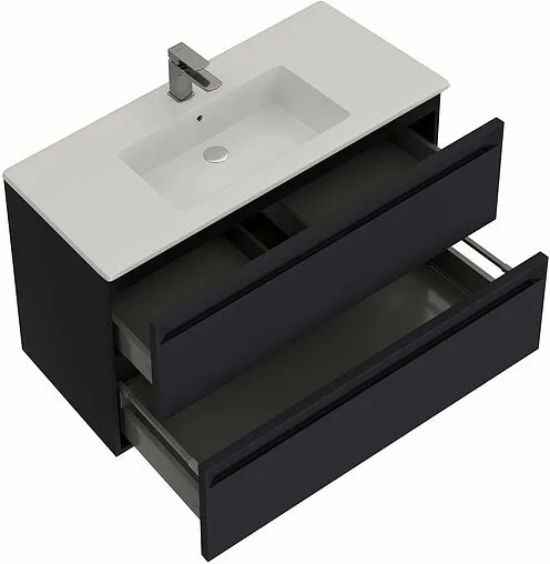 Тумба под умывальник подвесной Allen Brau Eclipse 2.0 100 антрацит 1.E1003.AM 2.0