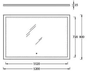 Зеркало с подсветкой Kerama Marazzi Buongiorno 120 белый Mi.120 Зеркало с подсветкой Kerama Marazzi Buongiorno 120 белый Mi.120, 2