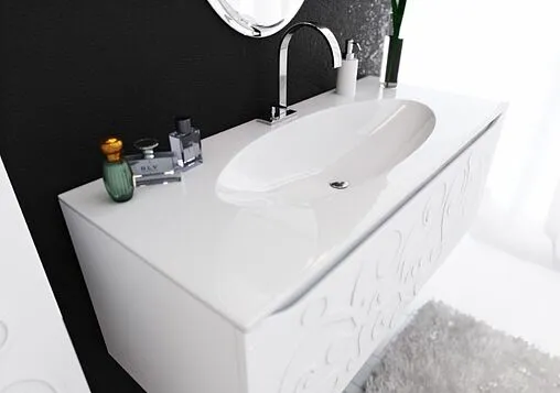 Тумба под умывальник подвесная Clarberg Elegance Т10м белый EL0110 Тумба под умывальник подвесная Clarberg Elegance Т10м белый EL0110