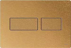 Клавиша смыва для унитаза TECEsolid 9240436 латунь с текстурой ромбы, 1