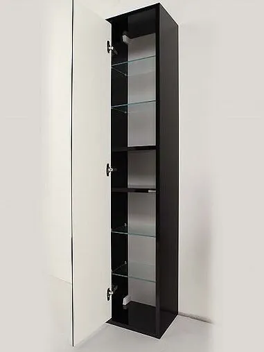 Шкаф-пенал подвесной Aquaton Римини 35 зеркало/белый 1A134603RN010