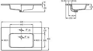 Раковина Roca Gap 60 белый 3279A8000 Раковина Roca Gap 60 белый 3279A8000, 2