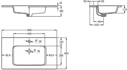 Раковина Roca Gap 60 белый 3279A8000