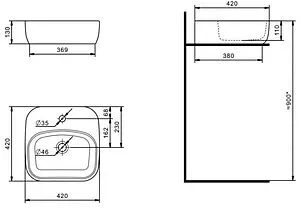 Тумба-умывальник подвесная Aquaton Лофт Урбан 100 графит/орегон 1A2477K4LQX60, 4