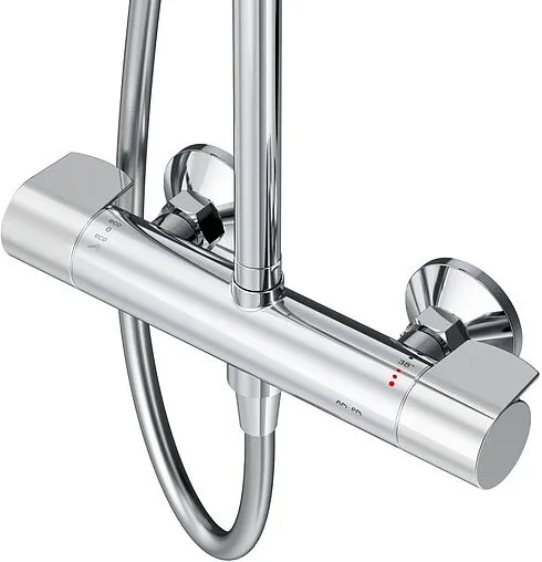 Душевая система с термостатом для душа Am.Pm X-Joy хром F0785A400 Душевая система с термостатом для душа Am.Pm X-Joy хром F0785A400