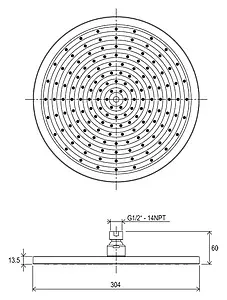 Лейка верхнего душа Ravak 980 хром X07P111 Лейка верхнего душа Ravak 980 хром X07P111, 2