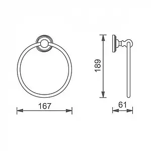 Полотенцедержатель Aquanet золото 4680, 2