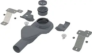 Сифон для лотка с регулируемыми ножками h=54мм 0.67л/сек AlcaPlast APZ-S6, 1