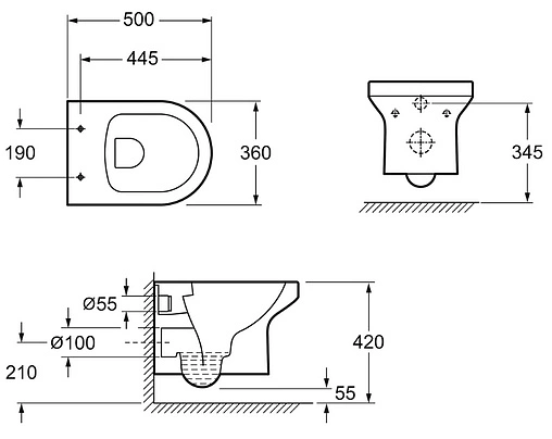 Унитаз подвесной безободковый Jacob Delafon Elite Rimless белый EDX114RU-00
