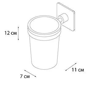 Стакан Fixsen Square хром FX-93106 Стакан Fixsen Square хром FX-93106, 2