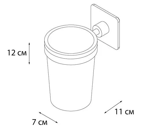 Стакан Fixsen Square хром FX-93106 Стакан Fixsen Square хром FX-93106