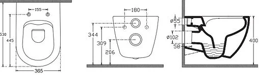 Унитаз подвесной безободковый ISVEA Infinity Vortex антрацит 10NF02003-2C