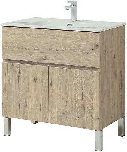 Тумба под умывальник напольная Aquanet Алвита New 80 дуб веллингтон 00277553
