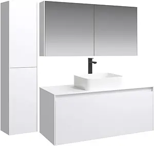 Тумба-умывальник подвесная Aqwella Mobi 120 белый MOB0112W+MOB0712W+641945 Тумба-умывальник подвесная Aqwella Mobi 120 белый MOB0112W+MOB0712W+641945, 3