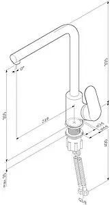 Смеситель для кухни Am.Pm Like сатин F8005011, 2
