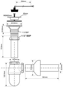 Сифон бутылочный для раковины Mc Alpine бронза MR3237-AB Сифон бутылочный для раковины Mc Alpine бронза MR3237-AB, 2