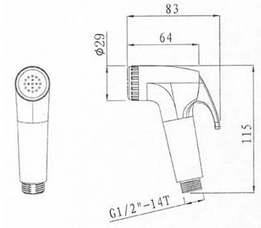 Гигиенический душ с держателем Villeroy&amp;Boch Universal хром TVD00060700561