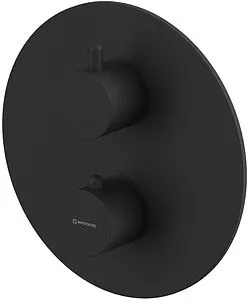 Термостат для 2 потребителей WHITECROSS Y black чёрный матовый Y1236BL, 1