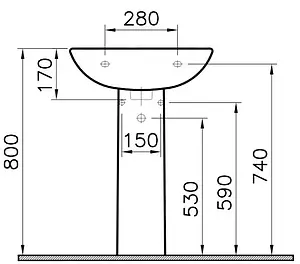 Пьедестал Norm Fit белый 6936B099-0156, 2