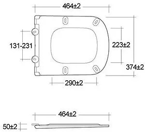 Крышка-сиденье для унитаза с микролифтом Kludi Resa S белый 27WCS53 Крышка-сиденье для унитаза с микролифтом Kludi Resa S белый 27WCS53, 2