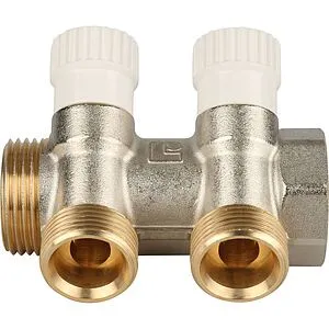 Коллектор регулирующий проходной 2 отвода 1&quot;в/н x ¾&quot;ек Stout SMB 6851 013402, 5