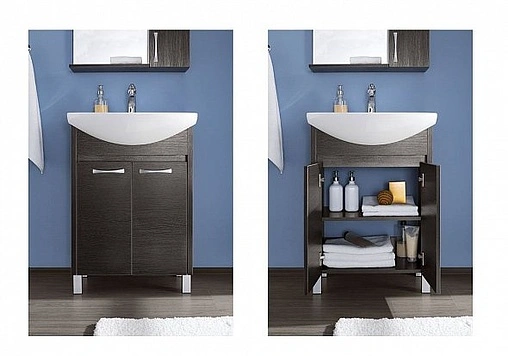 Тумба под умывальник напольная Aquanet Донна 60 венге 00168941