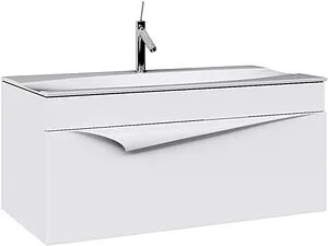 Тумба-умывальник подвесная Clarberg Papyrus Т10м 100 белый PAP0110+Pap.10.04. WG Тумба-умывальник подвесная Clarberg Papyrus Т10м 100 белый PAP0110+Pap.10.04. WG, 1