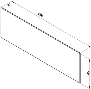 Панель для ванны фронтальная BERGES 150 белый 051001, 2